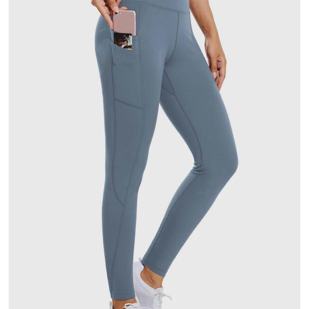 Women's Blue High-Waisted Leggings